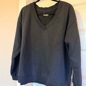 Organic Cotton V Neck Sweatshirt